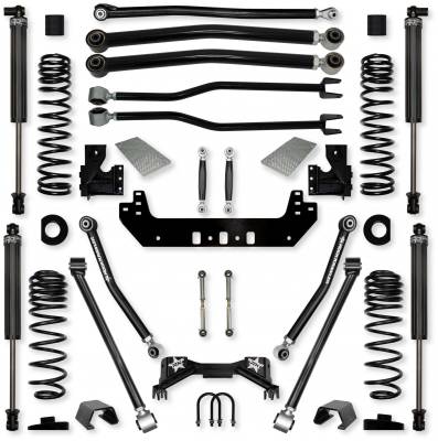 Rock Krawler - Rock Krawler JT30SB2NL-S1 3" Silverback NL Long-Arm Kit w/IFP Shocks for JT