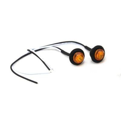 Motobilt - Motobilt MB6501 3/4" Clear Lens Amber LED Fender/Side Marker Light 2Pc