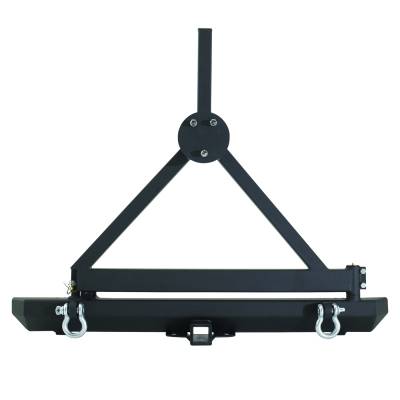 Smittybilt - Smittybilt 76651D SRC Classic Rear Bumper w/Tire Carrier for 87-06 Jeep Wrangler