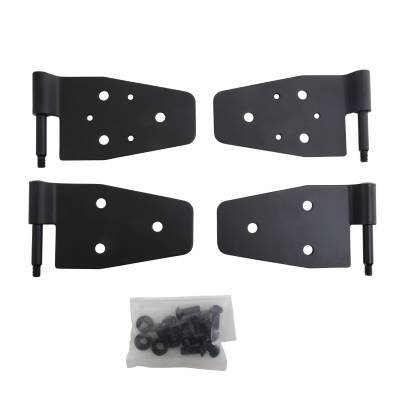Smittybilt - Smittybilt 7641 Door Hinges Stainless 4PC Black for 87-06 Jeep Wrangler TJ/YJ