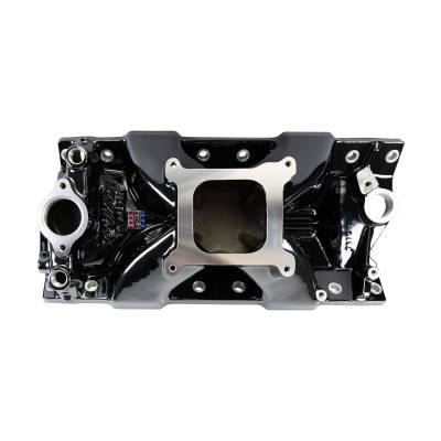 Edelbrock - Edelbrock 2975-BP Victor Jr. 23DEG Black Plasma Intake Manifold for SB Chevy