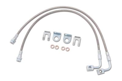Zone Offroad - Zone Offroad Braided Stainless Brake Lines for Wrangler JK 4WD ZONJ5403