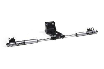 Zone Offroad - Zone Offroad ZONF102F Dual FOX Steering Stabilizer Blk for 05-24 Ford F250/F350