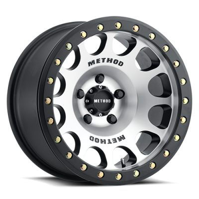 Method Race Wheels - Method Race Wheels MR105 Beadlock 17x9 5x5.0 -38mm Machine/Black MR10579050338B