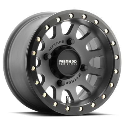 Method Race Wheels - Method Race Wheels MR401 Beadlock 15x6 5x4.5 49mm Titanium/Black MR40156012851B