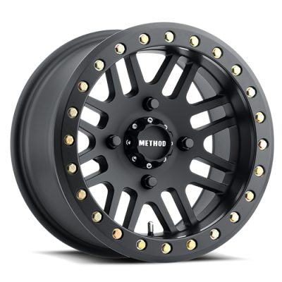 Method Race Wheels - Method Race Wheels MR406 Beadlock 15x8 4x136 0mm Matte Black MR40658047544B