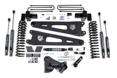 Zone Offroad - Zone Offroad ZONF105N NX2 4" Radius Arm Lift Kit for 17-19 Ford F250/F350 SD