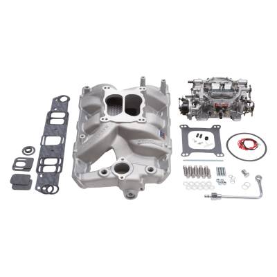 Edelbrock - Edelbrock 2056 Single-Quad Manifold/Carb Kit for Pontiac 389-455