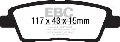 EBC Brakes - EBC Brakes DP31881C Redstuff Ceramic Low Dust Brake Pads for 10-16 Genesis