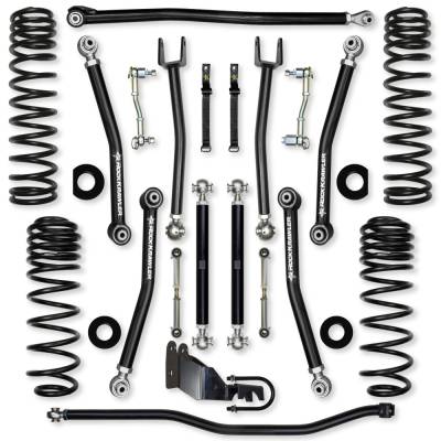 Rock Krawler - Rock Krawler JL35XF-4D 3.5" X-Factor Mid-Arm Lift Kit for 18+ Jeep JL 4DR Diesel
