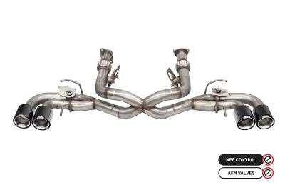 Corsa Performance - Corsa Performance 21105CF Xtreme Valved Cat-Back Exhaust System for Corvette