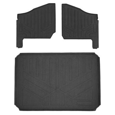 SMARTLINER - SMARTLINER UA0102/UK0102 Front Floor Liners w/Cargo Liner-Black for Ranger 1000