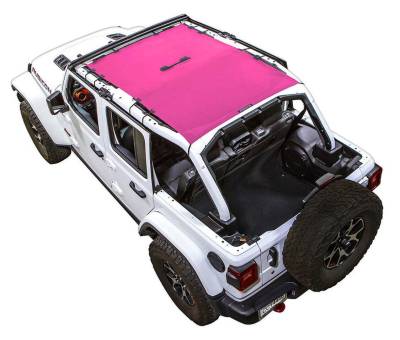SpiderWebShade - SPIDERWEBSHADE SWS-SHDTOP-01-JL4D-PNK Mesh Bikini Top-Pink for Jeep JL 4DR