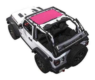 SpiderWebShade - SPIDERWEBSHADE SWS-SHDKNI-01-JL-PNK Mesh Bikini Top-Pink for Jeep JL/JT
