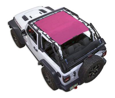SpiderWebShade - SPIDERWEBSHADE SWS-SHDTOP-01-JL2D-PNK Mesh Bikini Top-Pink for Jeep JL 2DR