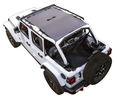 SpiderWebShade - SPIDERWEBSHADE SWS-SHDTOP-01-JL4D-GRY Mesh Bikini Top-Gray for Jeep JL 4DR