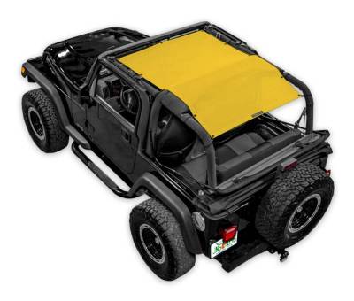 SpiderWebShade - SPIDERWEBSHADE SWS-SHDTOP-01-TJ-YLW Mesh Bikini Top-Yellow for Wrangler YJ/TJ