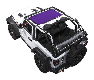 SpiderWebShade - SPIDERWEBSHADE SWS-SHDKNI-01-JL-PRP Mesh Bikini Top-Purple for Jeep JL/JT