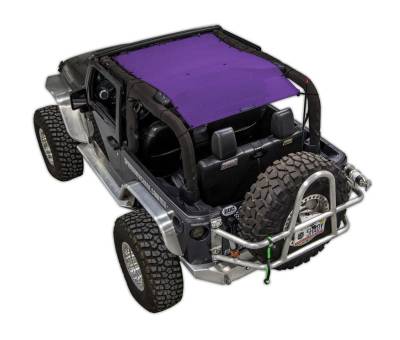 SpiderWebShade - SPIDERWEBSHADE SWS-SHDTOP-01-JK2D-PRP Mesh Bikini Top-Purple for Jeep JK 2DR