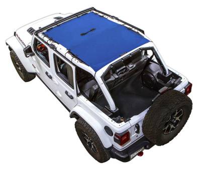 SpiderWebShade - SPIDERWEBSHADE SWS-SHDTOP-01-JL4D-BLU Mesh Bikini Top-Blue for Jeep JL 4DR