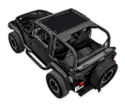 SpiderWebShade - SPIDERWEBSHADE SWS-SHDKNI-01-TJ-BLK Mesh Bikini Top-Black for Wrangler TJ/LJ
