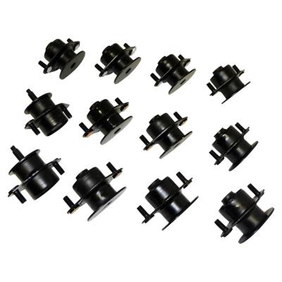 Crown Automotive Jeep Replacement - Crown Automotive 55366676K4 Body Mount Kit for 07-18 Jeep JK Wrangler 4DR 12Pc