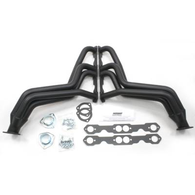 Patriot Exhaust - Patriot Exhaust H8033-B 1-5/8" Black Steel Long Tube Header for Chevy