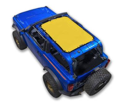 SpiderWebShade - SPIDERWEBSHADE SWS-SHDTOP-01-BR2D-YLW Mesh Bikini Top Yellow Ford Bronco 2DR