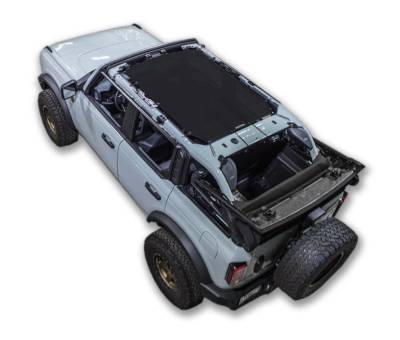 SpiderWebShade - SPIDERWEBSHADE SWS-SHDTOP-01-BR4D-BLK Mesh Bikini Top Black Ford Bronco 4DR