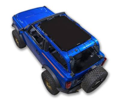 SpiderWebShade - SPIDERWEBSHADE SWS-SHDTOP-01-BR2D-BLK Mesh Bikini Top Black Ford Bronco 2DR