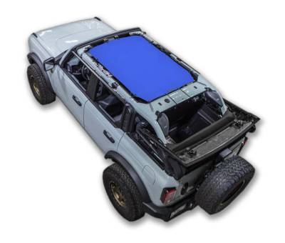 SpiderWebShade - SPIDERWEBSHADE SWS-SHDTOP-01-BR4D-BLU Mesh Bikini Top Blue Ford Bronco 4DR