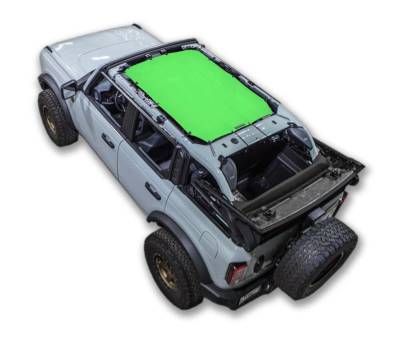 SpiderWebShade - SPIDERWEBSHADE SWS-SHDTOP-01-BR4D-GRN Mesh Bikini Top Green Ford Bronco 4DR