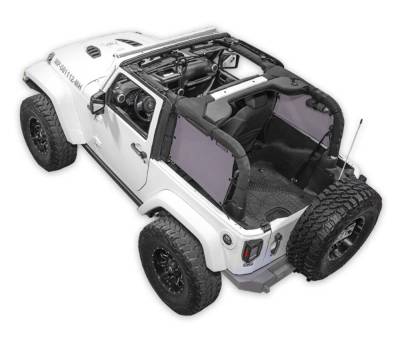 SpiderWebShade - SPIDERWEBSHADE SWS-SPDSDE-01-JK2D-GRY SpiderSides Side Shades Gray for JK 2DR