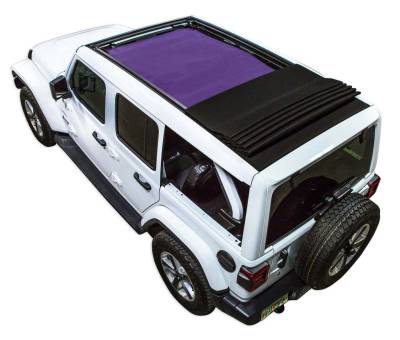 SpiderWebShade - SPIDERWEBSHADE SWS-SHDTOP-01-JL4D-PWT-24-PRP Mesh Sunshade Purpl for Jeep JL 4DR