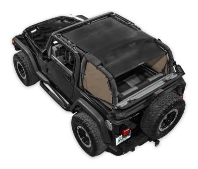 SpiderWebShade - SPIDERWEBSHADE SWS-SPDSDE-01-TJ-TAN SpiderSides Side Shades Tan for Jeep TJ