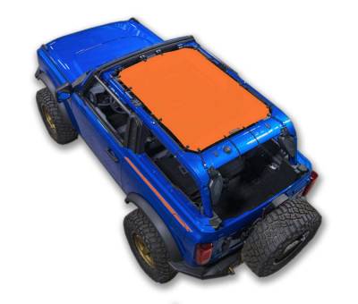 SpiderWebShade - SPIDERWEBSHADE SWS-SHDTOP-01-BR2D-ORG Mesh Bikini Top Orange Ford Bronco 2DR