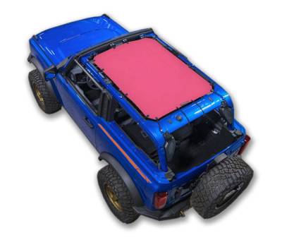 SpiderWebShade - SPIDERWEBSHADE SWS-SHDTOP-01-BR2D-PNK Mesh Bikini Top Pink Ford Bronco 2DR