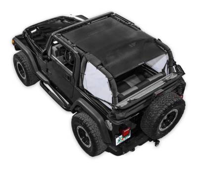 SpiderWebShade - SPIDERWEBSHADE SWS-SPDSDE-01-TJ-WHT SpiderSides Side Shades White for Jeep TJ