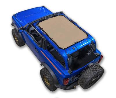SpiderWebShade - SPIDERWEBSHADE SWS-SHDTOP-01-BR2D-TAN Mesh Bikini Top Tan Ford Bronco 2DR
