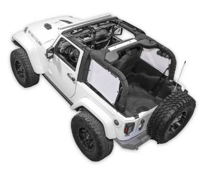 SpiderWebShade - SPIDERWEBSHADE SWS-SPDSDE-01-JK2D-WHT SpiderSides Side Shades White for JK 2DR