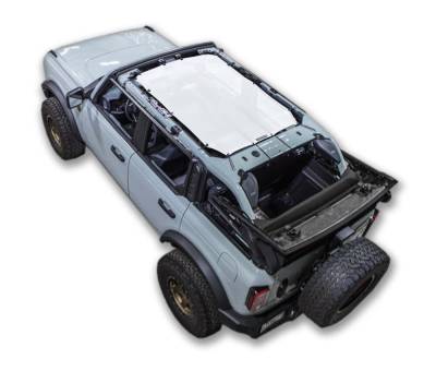 SpiderWebShade - SPIDERWEBSHADE SWS-SHDTOP-01-BR4D-WHT Mesh Bikini Top White Ford Bronco 4DR