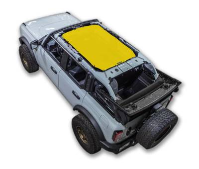 SpiderWebShade - SPIDERWEBSHADE SWS-SHDTOP-01-BR4D-YLW Mesh Bikini Top Yellow Ford Bronco 4DR