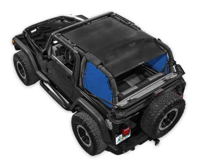 SpiderWebShade - SPIDERWEBSHADE SWS-SPDSDE-01-TJ-BLU SpiderSides Side Shades Blue for Jeep TJ