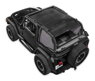 SpiderWebShade - SPIDERWEBSHADE SWS-SPDSDE-01-TJ-GRY SpiderSides Side Shades Gray for Jeep TJ