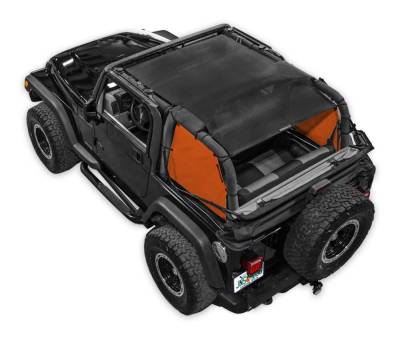 SpiderWebShade - SPIDERWEBSHADE SWS-SPDSDE-01-TJ-ORG SpiderSides Side Shades Orange for Jeep TJ