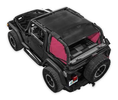 SpiderWebShade - SPIDERWEBSHADE SWS-SPDSDE-01-TJ-PNK SpiderSides Side Shades Pink for Jeep TJ