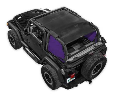 SpiderWebShade - SPIDERWEBSHADE SWS-SPDSDE-01-TJ-PRP SpiderSides Side Shades Purple for Jeep TJ
