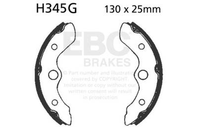 EBC Motorcycle Brakes - EBC Motorcycle Brakes 345G Motorcycle Grooved Replacement Brake Shoes
