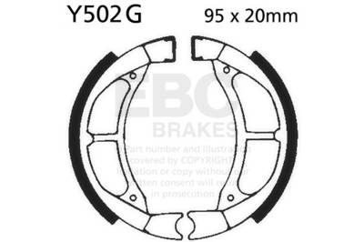 EBC Motorcycle Brakes - EBC Motorcycle Brakes 502G Motorcycle Grooved Replacement Brake Shoes