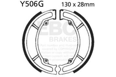EBC Motorcycle Brakes - EBC Motorcycle Brakes 506G Motorcycle Grooved Replacement Brake Shoes